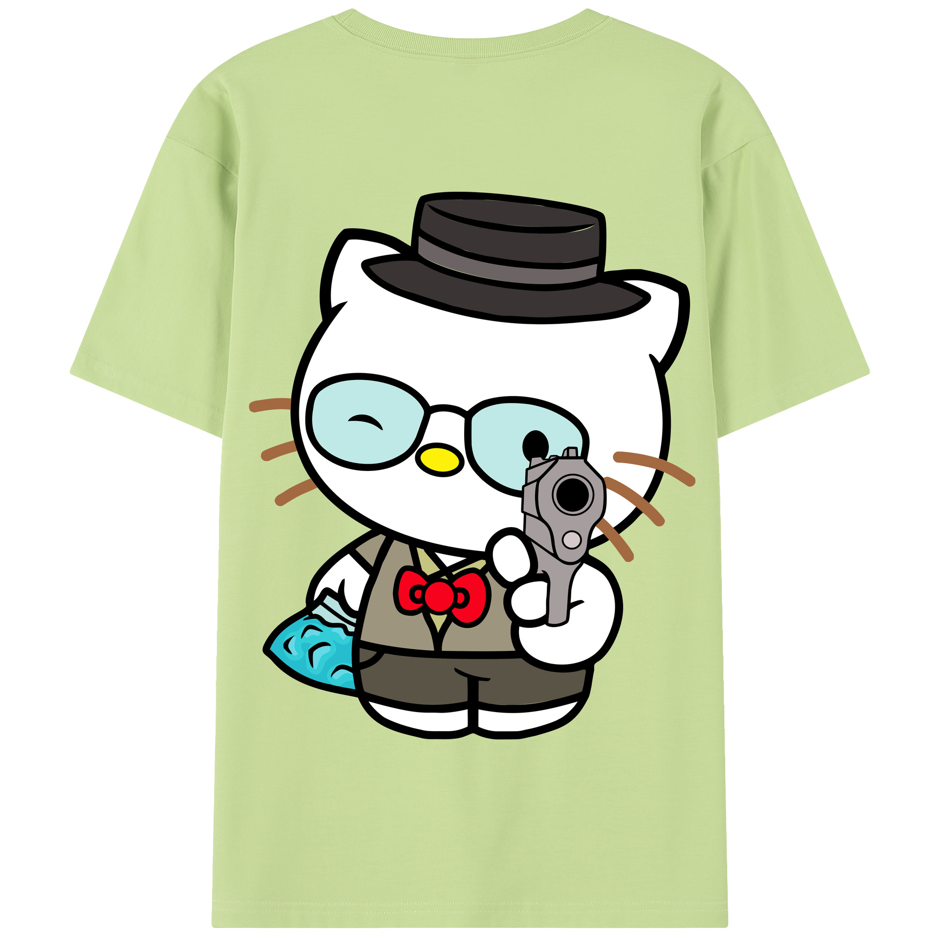 （画像用） Hello Kitty ハローキティ 綿100％半袖Tシャツ（背面プリント）